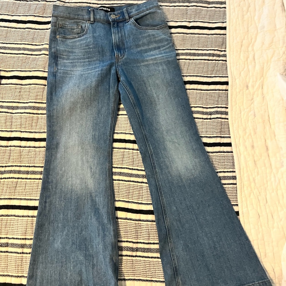 Express bell flare high rise jean